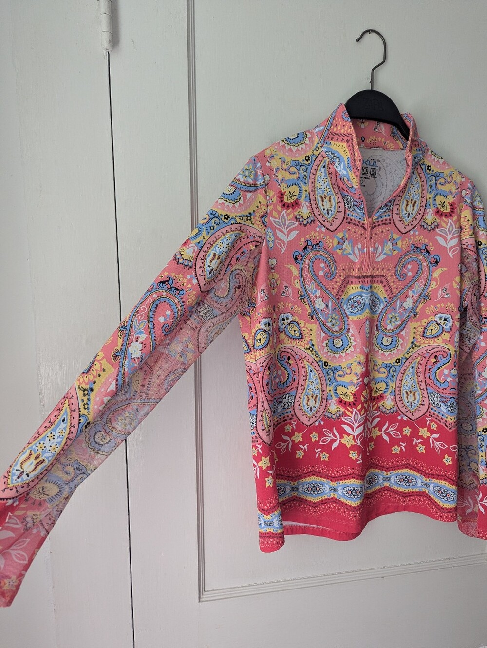 Ibkul Vicki  Mock Neck Top Long Sleeve 1/4 Zip UPF Cooling Size Small - Picture 3 of 7